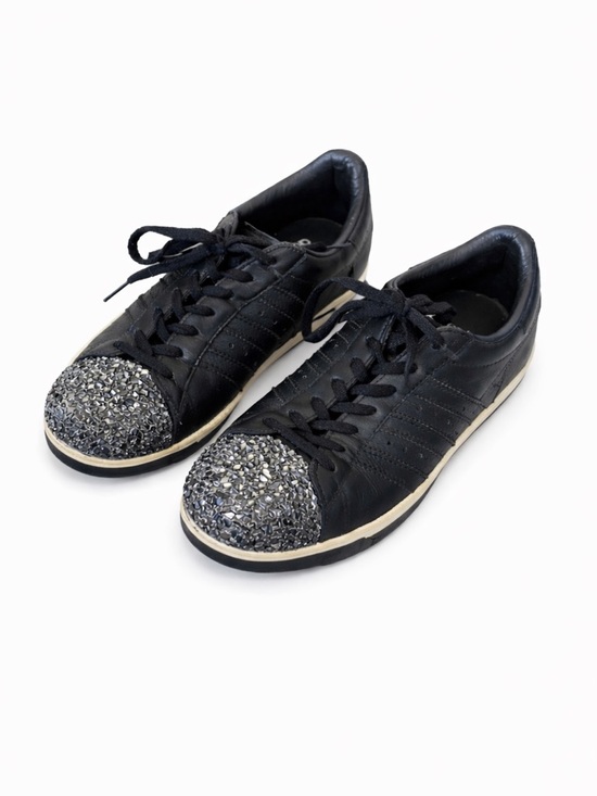 adidas Shoes - Adidas Superstar 80s Metal Toe Black Leather Sneakers
